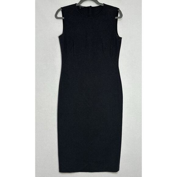 Lafayette 148 New York Dress Size 4 $698 Charcoal Sheath Knee Length EUC - Picture 1 of 11